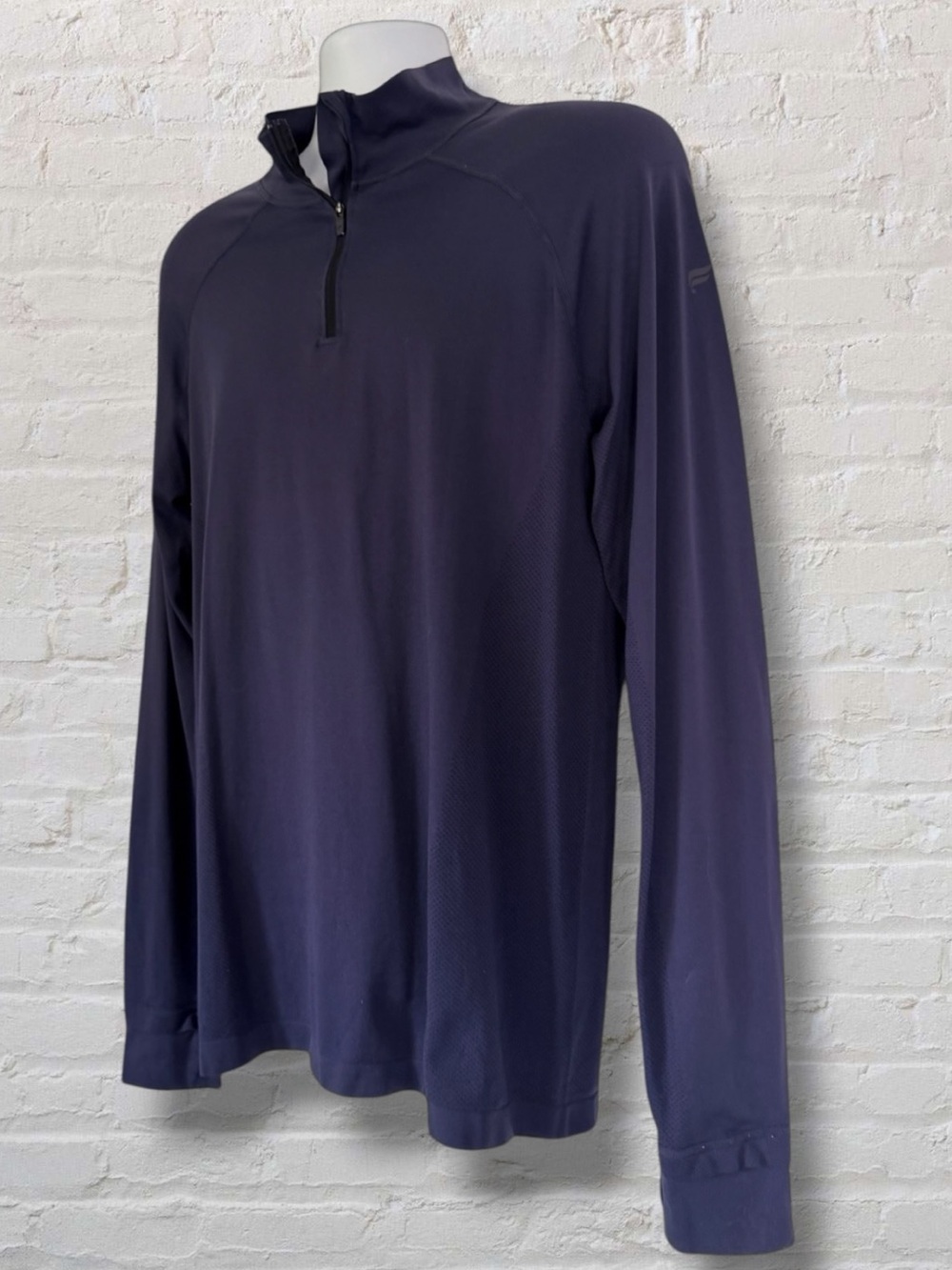 Fabletics 1/4 Zip Performance Pullover Men’s Large Navy Athletic Stretch Golf